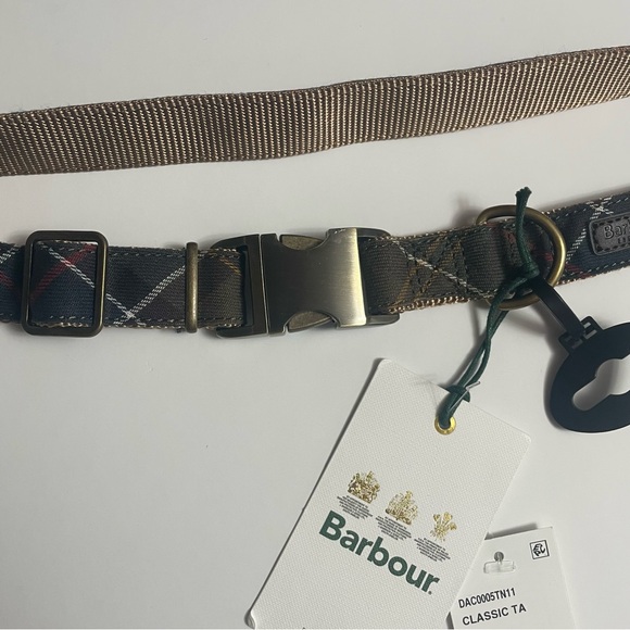 Barbour England Classic Tartan Webbing Dog Collar Large L - Picture 2 of 6